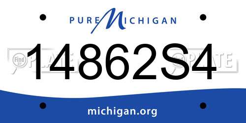 14862S4 Michigan License Plate