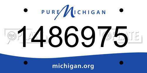 1486975 Michigan License Plate