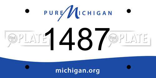 1487 Michigan License Plate