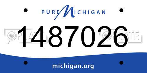 1487026 Michigan License Plate