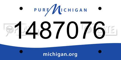 1487076 Michigan License Plate