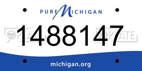 1488147 Michigan License Plate