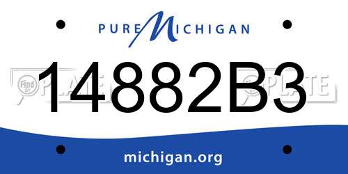 14882B3 Michigan License Plate