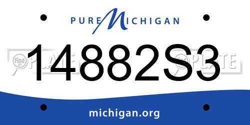 14882S3 Michigan License Plate