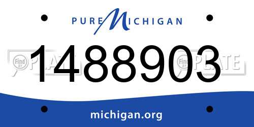 1488903 Michigan License Plate
