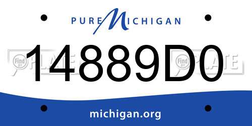 14889D0 Michigan License Plate