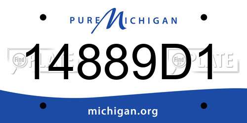 14889D1 Michigan License Plate