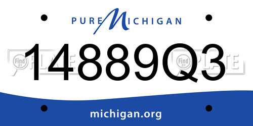14889Q3 Michigan License Plate
