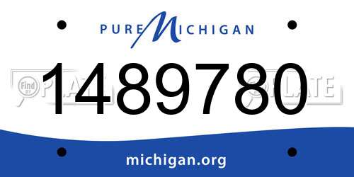 1489780 Michigan License Plate