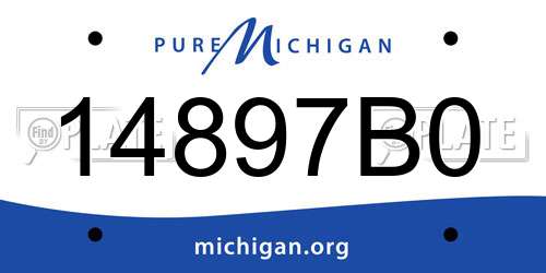 14897B0 Michigan License Plate