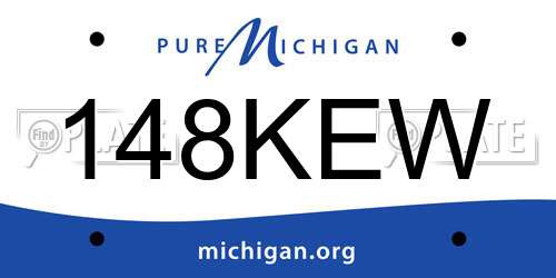 148KEW Michigan License Plate