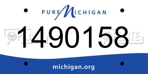 1490158 Michigan License Plate