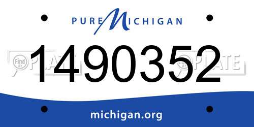 1490352 Michigan License Plate
