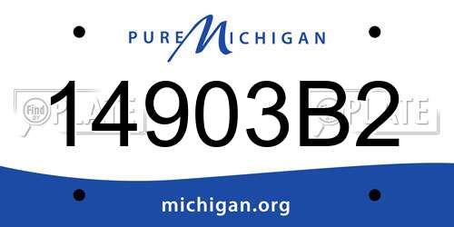 14903B2 Michigan License Plate