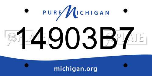 14903B7 Michigan License Plate