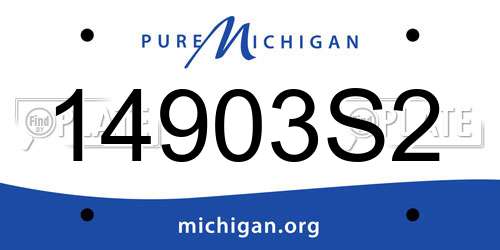 14903S2 Michigan License Plate