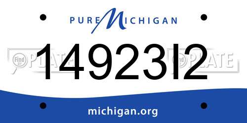 14923I2 Michigan License Plate
