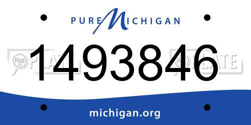 1493846 Michigan License Plate