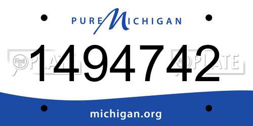 1494742 Michigan License Plate