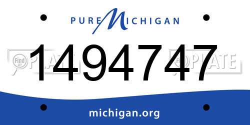 1494747 Michigan License Plate