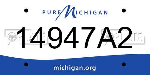 14947A2 Michigan License Plate