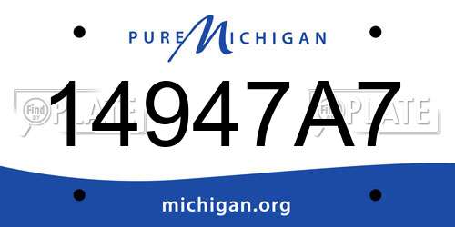 14947A7 Michigan License Plate