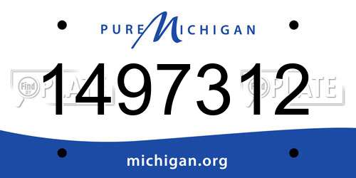 1497312 Michigan License Plate