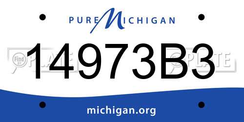 14973B3 Michigan License Plate