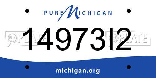 14973I2 Michigan License Plate