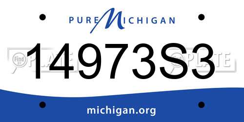 14973S3 Michigan License Plate