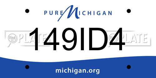 149ID4 Michigan License Plate
