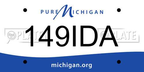 149IDA Michigan License Plate