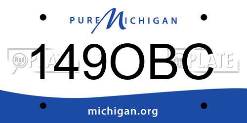 149OBC Michigan License Plate
