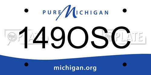 149OSC Michigan License Plate