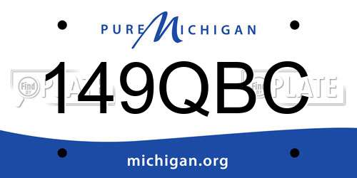 149QBC Michigan License Plate