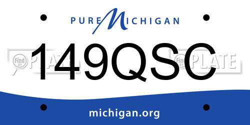149QSC Michigan License Plate