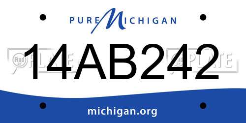 14AB242 Michigan License Plate