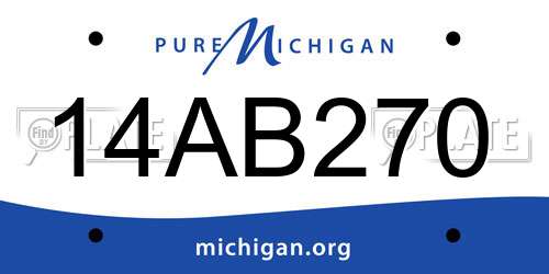 14AB270 Michigan License Plate