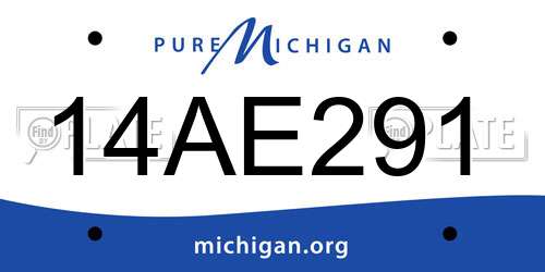 14AE291 Michigan License Plate
