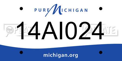 14AI024 Michigan License Plate