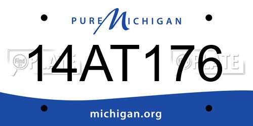 14AT176 Michigan License Plate