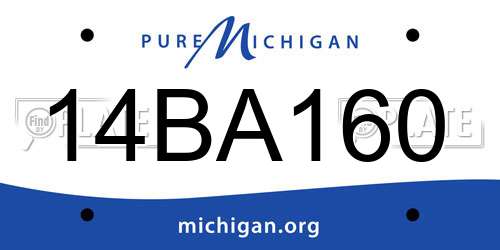 14BA160 Michigan License Plate