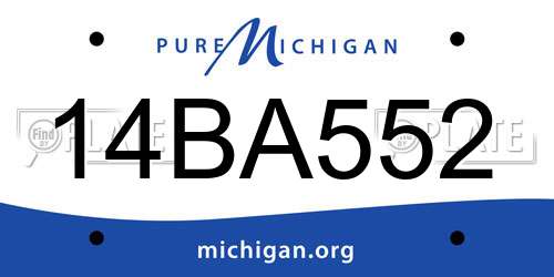 14BA552 Michigan License Plate