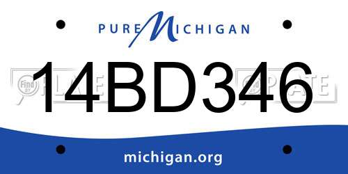 14BD346 Michigan License Plate