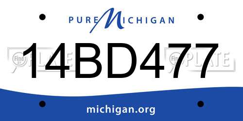 14BD477 Michigan License Plate