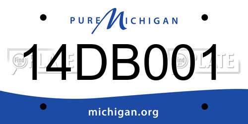 14DB001 Michigan License Plate