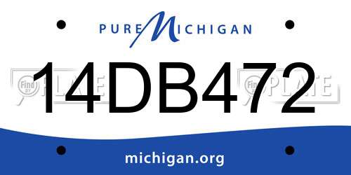 14DB472 Michigan License Plate