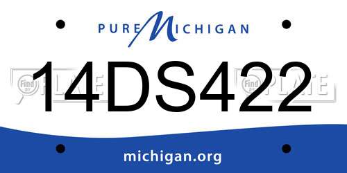 14DS422 Michigan License Plate