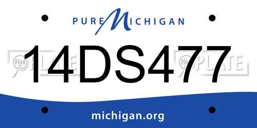 14DS477 Michigan License Plate