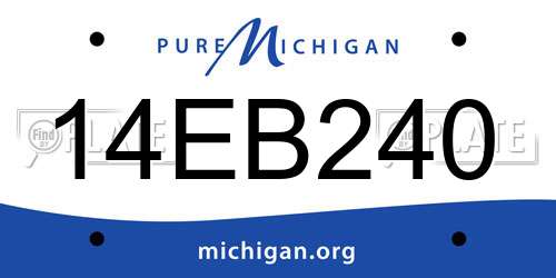 14EB240 Michigan License Plate